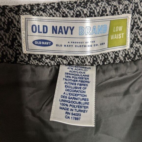 Old Navy Skirt Women Size 6 Wool Blend Low Waist Mini - Picture 3 of 5